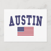 Austin US Flag Briefkaart (Voorkant)