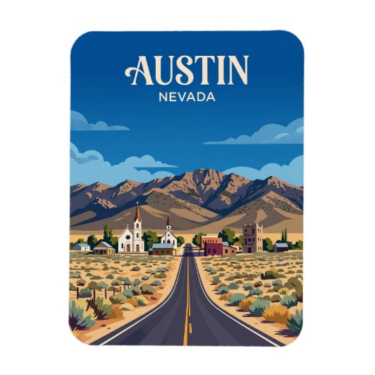 Austin USA Magneet (Verticaal)