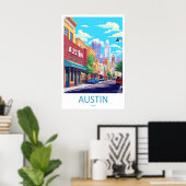 Austin Vintage Reisposter Ski National Park Poster (Thuiskantoor)