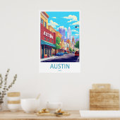 Austin Vintage Reisposter Ski National Park Poster (Keuken)
