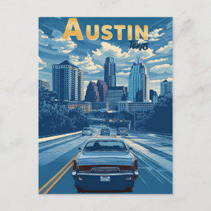 Austin - Vintage reizen Briefkaart
