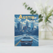 Austin - Vintage reizen Briefkaart (Staand voorkant)