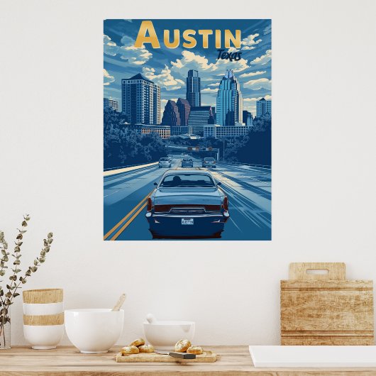 Austin - Vintage reizen Poster (Keuken)