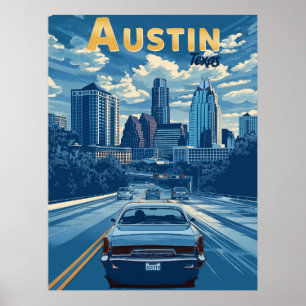 Austin - Vintage reizen Poster