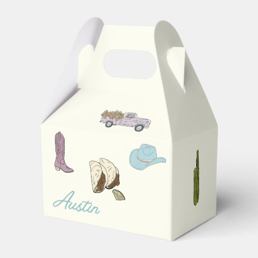 Austin Wedding Favor Box Bedankdoosjes (Voorkant Zijde)
