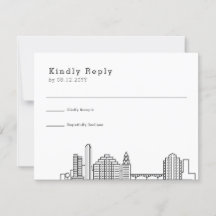 Austin Wedding | Gestileerde Skyline RSVP