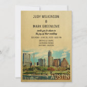 Austin Wedding Invitation Texas Kaart (Voorkant)