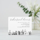 Austin Wedding Rehearsal Invite Enclosure Card Informatiekaartje (Staand voorkant)