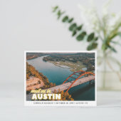Austin Wedding Save the Date Postcard Briefkaart (Staand voorkant)