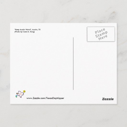 Austin Weird, Austin, TX Briefkaart (Achterkant)
