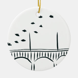 Austin's Congress Bridge Keramisch Ornament