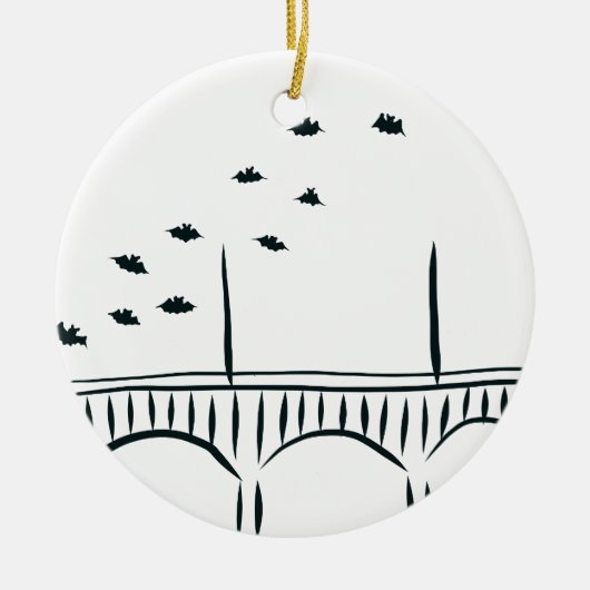 Austin's Congress Bridge Keramisch Ornament (Voorkant)