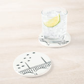 Austin's Congress Bridge Zandsteen Onderzetter (Zijkant)