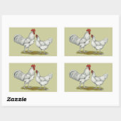Austra White Chickens Rechthoekige Sticker (Vel)