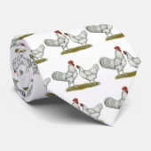 Austra White Chickens Stropdas (Opgerold)