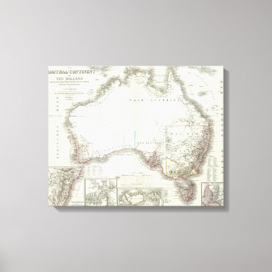 Austral-Continent Canvas Afdruk (Voorkant)