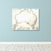 Austral-Continent Canvas Afdruk (Insitu (Houten vloer))