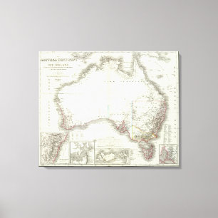Austral-Continent Canvas Afdruk
