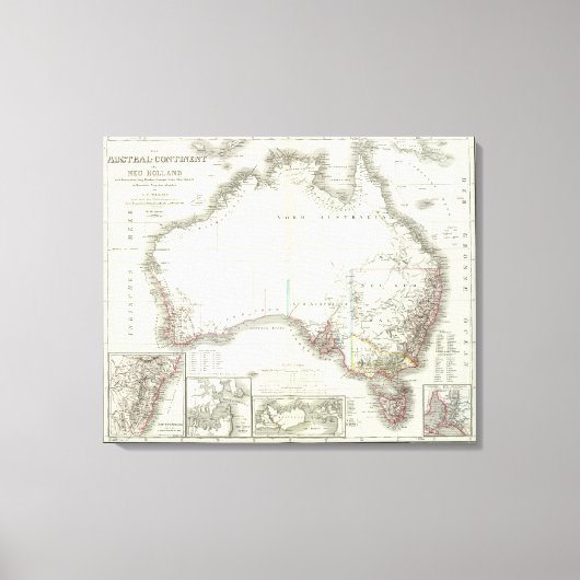 Austral-Continent Canvas Afdruk (Voorkant)