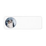 Australain Shepherd Return Address Label<br><div class="desc">This Blue Merle Australian Shepherd return address label is a great gift for any Aussie lover at Christmas - or any time of year! CUSTOMIZE IT NOW! with your address,  or use your home computer later.</div>