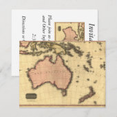 Australaziatische kaart 1818 - Australië, Nieuw-Ze (Voorkant / Achterkant)