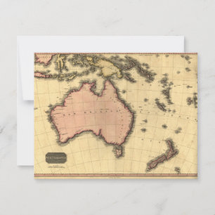 Australaziatische kaart 1818 - Australië, Nieuw-Ze