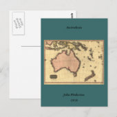 Australaziatische kaart 1818 - Australië, Nieuw-Ze (Voorkant / Achterkant)