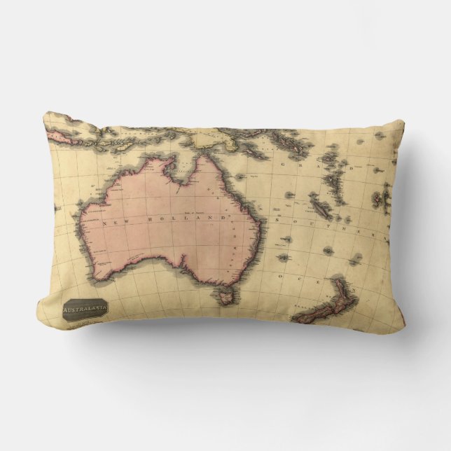 Australaziatische kaart 1818 - Australië, Nieuw-Ze Kussen (Voorkant)