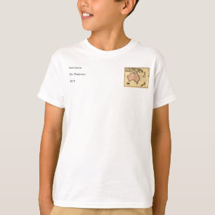 Australaziatische kaart 1818 - Australië, Nieuw-Ze T-shirt