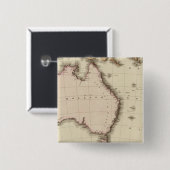 Australazië Vierkante Button 5,1 Cm (Voorkant /achterkant)