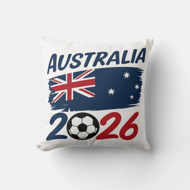 Australia 2026 Soccer Fan Design Flag Colors Kussen (Voorkant)