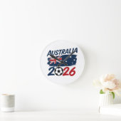 Australia 2026 Soccer Fan Design Flag Colors Ronde Klok (Huis)