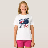 Australia 2026 Soccer Fan Design Flag Colors T-shirt (Voorkant volledig)