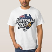 Australia 2026 Soccer Fan Personalized Name T-shirt (Voorkant)