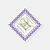 AUSTRALIA Aangepast Monogram Trouwpapier Servet (Hoek)