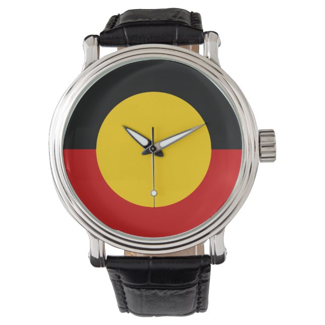 Australia Aboriginal Flag Horloge (Voorkant)