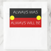 australia aboriginal vlag rechthoekige sticker (Tas)