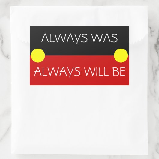 australia aboriginal vlag rechthoekige sticker (Tas)