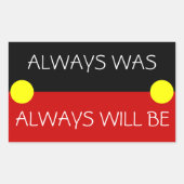 australia aboriginal vlag rechthoekige sticker (Voorkant)