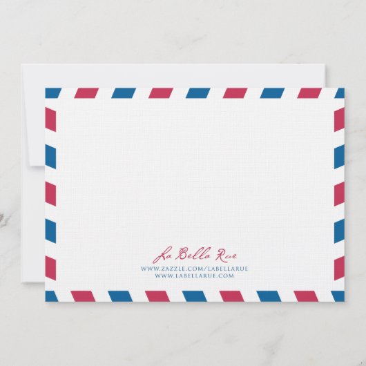 Australia Air Mail Wedding Save the Date (Achterkant)