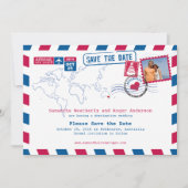 Australia Air Mail Wedding Save the Date (Voorkant)