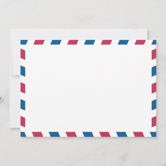 Australia Air Mail Wedding Save the Date (Achterkant)