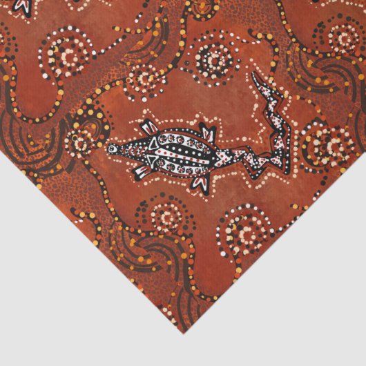 AUSTRALIA ART CROCODILE TISSUEPAPIER (Detail)