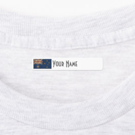 Australia Art Deco Flag Custom Iron-On Name Label