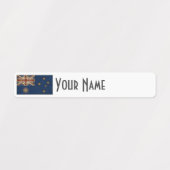 Australia Art Deco Flag | Waterproof Name Label (Design 1)