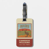 Australia | Ayers Rock Kangoeroes Bagagelabel (Achterkant verticaal)