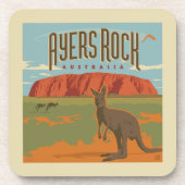 Australia | Ayers Rock Kangoeroes Bier Onderzetter (Voorkant)