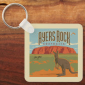 Australia | Ayers Rock Kangoeroes Sleutelhanger (Voorkant)