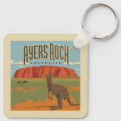 Australia | Ayers Rock Kangoeroes Sleutelhanger (Achterkant)