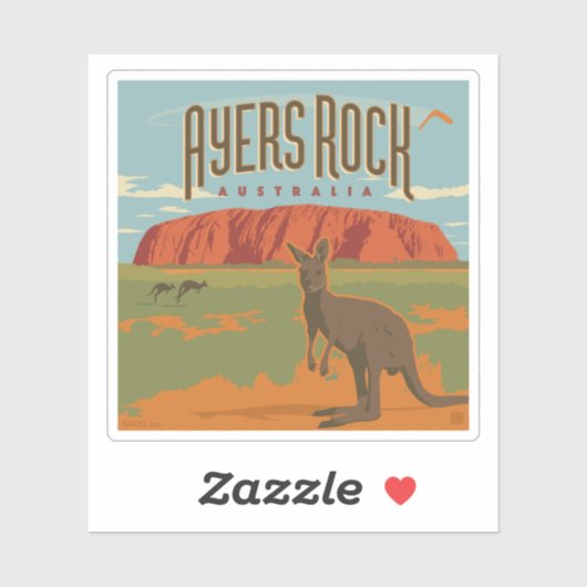 Australia | Ayers Rock Kangoeroes Sticker (Vel)
